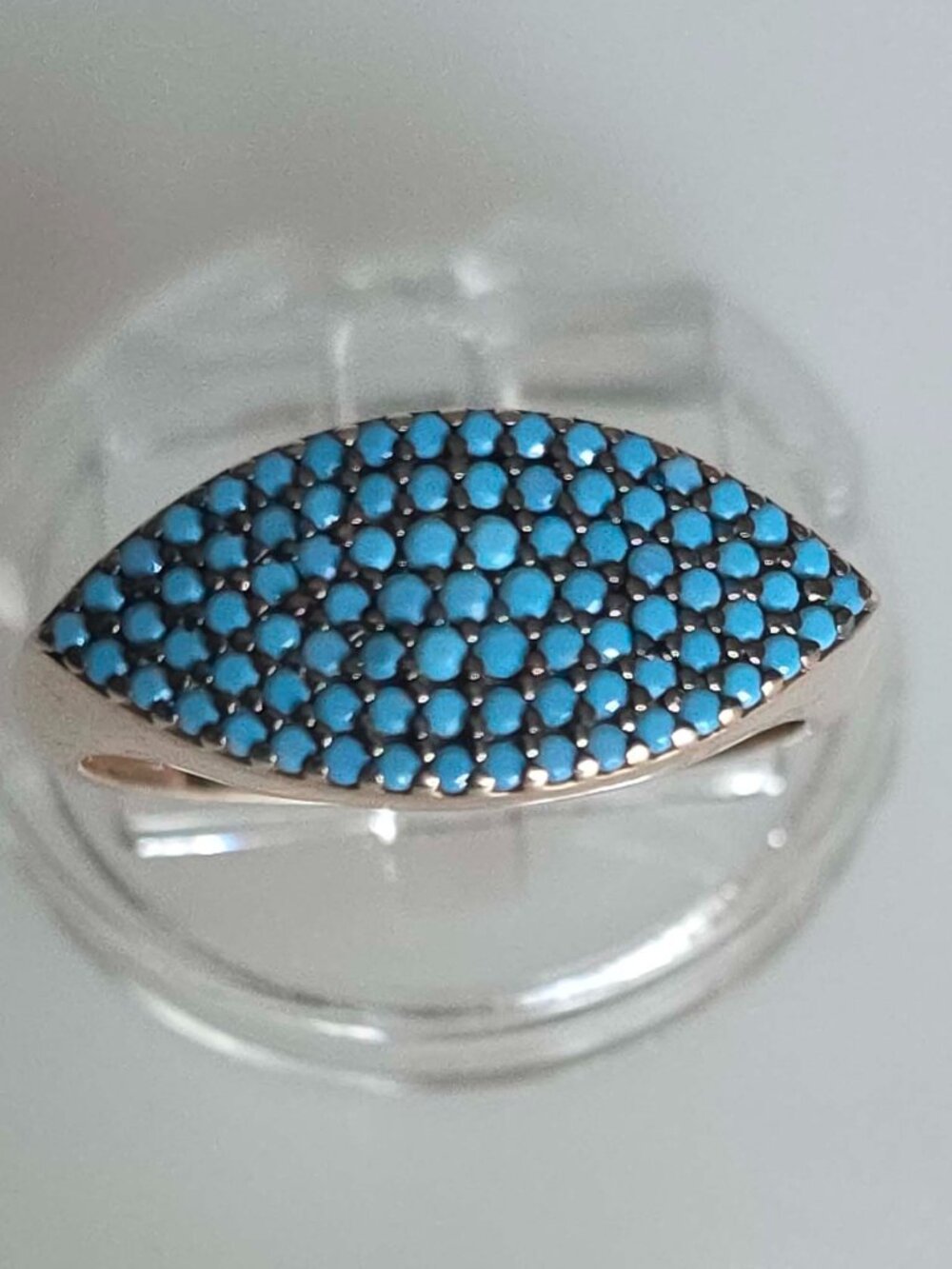 Sterling Silver 925 Crystal Cluster Ring